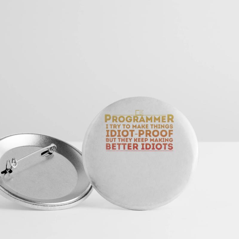 Drôle Programmeur Humour Codeur Informatique Programmation Lot de 5 grands badges (56 mm)