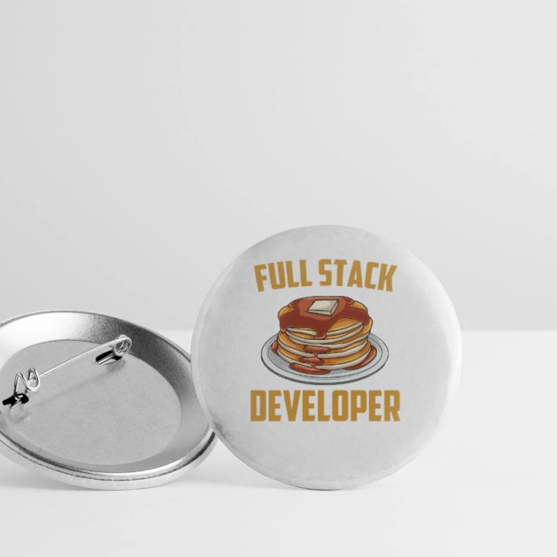 Full Stack Entwickler - Coder Science Programmer Buttons groß 56 mm (5er Pack)