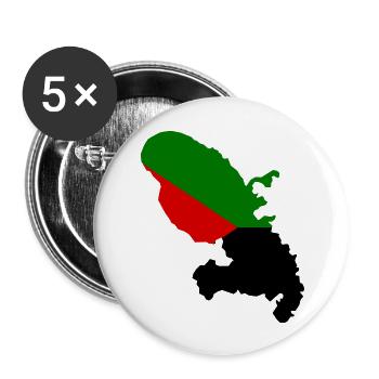 Carte de la martinique - Lot de 5 grands badges (56 mm) - blanc - Devant