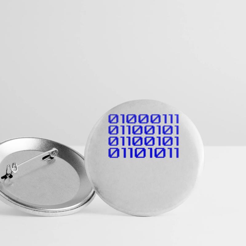 Funny Coder Binärcode Programmierer Entwickler Buttons groß 56 mm (5er Pack)