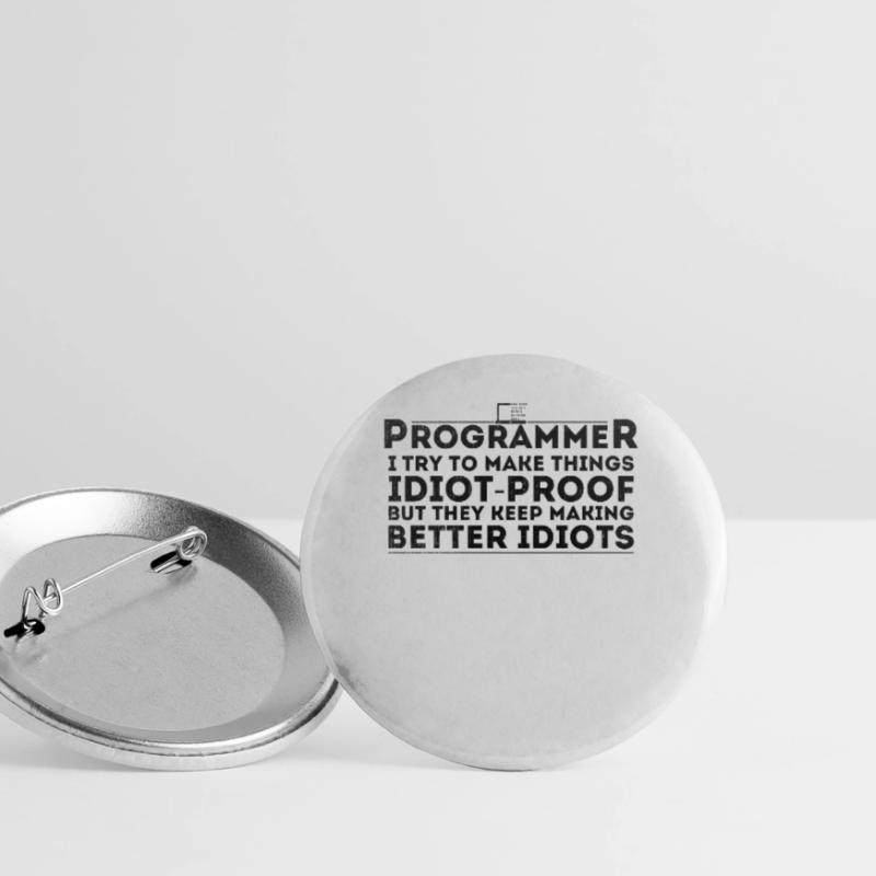 Drôle Programmeur Humour Codeur Informatique Programmation Lot de 5 grands badges (56 mm)