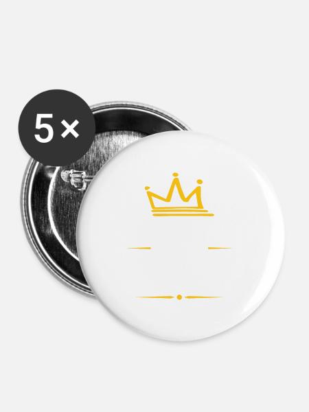 Volleyball Crew - Buttons groß 56 mm (5er Pack) - Weiß
