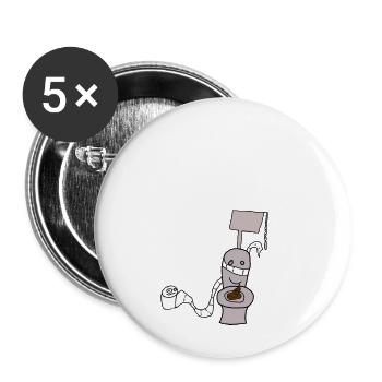 Best Friends Toilet - Buttons large 2.2''/56 mm (5-pack) - white - Front