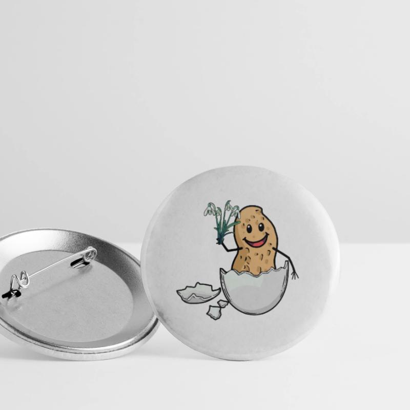 Easter Peanut Spring Easter Egg Flora Eggshell Buttons large 2.2''/56 mm (5-pack)