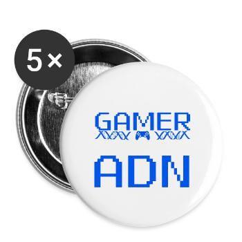 Je Suis Né Gamer ADN - Buttons large 2.2''/56 mm (5-pack) - white - Front