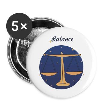 Balance - Lot de 5 grands badges (56 mm) - blanc - Devant