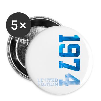 52ND BIRTHDAY LIMITED EDITION 1974 - Buttons large 2.2''/56 mm (5-pack) - white - Front