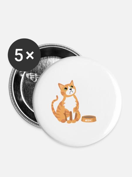 Lustiges persönliches - Buttons groß 56 mm (5er Pack) - Weiß