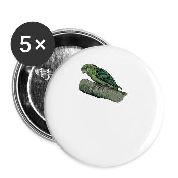 Katharinasittich I Sittich ZiervogelMotiv für - Buttons groß 56 mm (5er Pack) - Weiß - Vorne