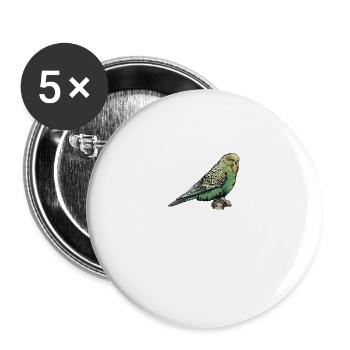 Katharinasittich I Sittich ZiervogelMotiv für - Buttons groß 56 mm (5er Pack) - Weiß - Vorne