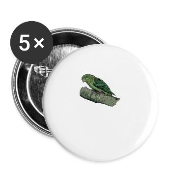 Katharinasittich I Sittich ZiervogelMotiv für - Buttons groß 56 mm (5er Pack) - Weiß - Vorne