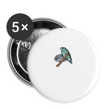 Katharinasittich I Sittich ZiervogelMotiv für - Buttons groß 56 mm (5er Pack) - Weiß - Vorne