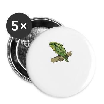 Katharinasittich I Sittich ZiervogelMotiv für - Buttons groß 56 mm (5er Pack) - Weiß - Vorne