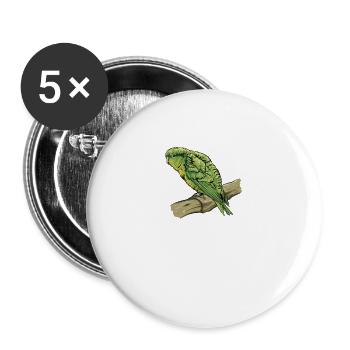 Katharinasittich I Sittich ZiervogelMotiv für - Buttons groß 56 mm (5er Pack) - Weiß - Vorne