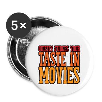 Quietly Judges Your Taste In Movies 3 - Buttons groß 56 mm (5er Pack) - Weiß - Vorne