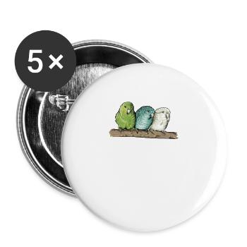 Katharinasittich I Sittich ZiervogelMotiv für - Buttons groß 56 mm (5er Pack) - Weiß - Vorne