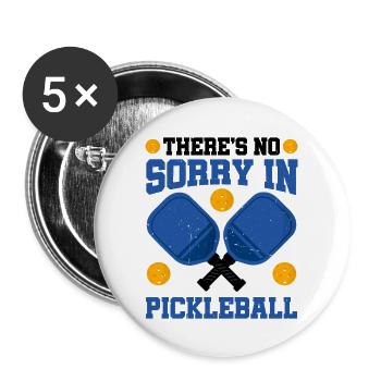 Il n’y a pas de regret dans Pickleball 12 - Lot de 5 grands badges (56 mm) - blanc - Devant