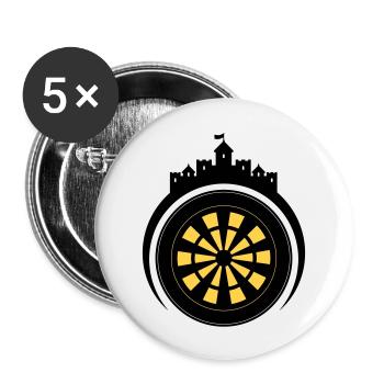 Dart Castle Emblem - Buttons large 2.2''/56 mm (5-pack) - white - Front