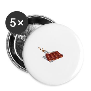 Stop Staring At My Rack Grill BBQ Barbecue Grill - Buttons groß 56 mm (5er Pack) - Weiß - Vorne