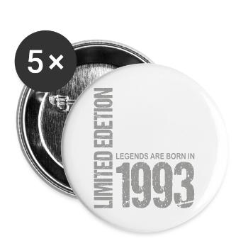30. Geburtstag Damen Herren 30 Jahre 1993 Lustig - Buttons groß 56 mm (5er Pack) - Weiß - Vorne