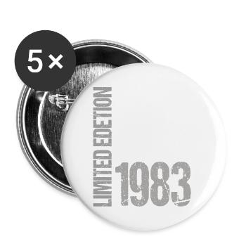 40. Geburtstag Damen Herren 40 Jahre 1983 Lustig - Buttons groß 56 mm (5er Pack) - Weiß - Vorne