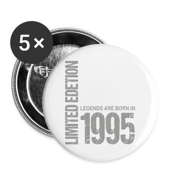 28. Geburtstag Damen Herren 28 Jahre 1995 Lustig - Buttons groß 56 mm (5er Pack) - Weiß - Vorne