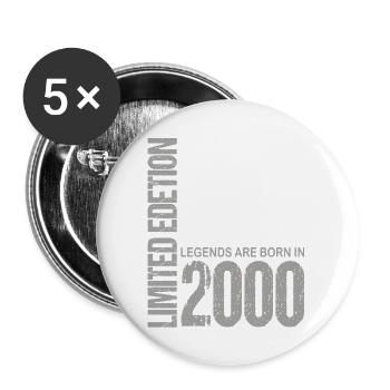 23. Geburtstag Damen Herren 23 Jahre 2000 Lustig - Buttons groß 56 mm (5er Pack) - Weiß - Vorne
