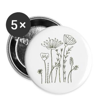 Dried flowers - Buttons large 2.2''/56 mm (5-pack) - white - Front