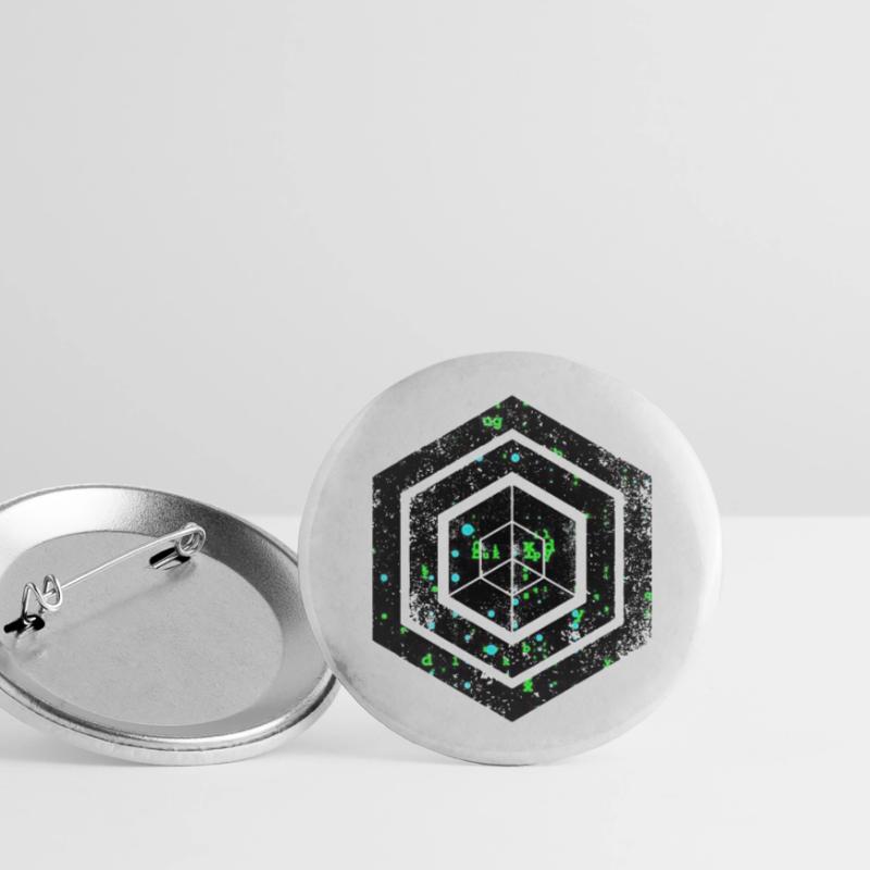 Codage géométrique du programmeur de programmation hexagonale Lot de 5 grands badges (56 mm)