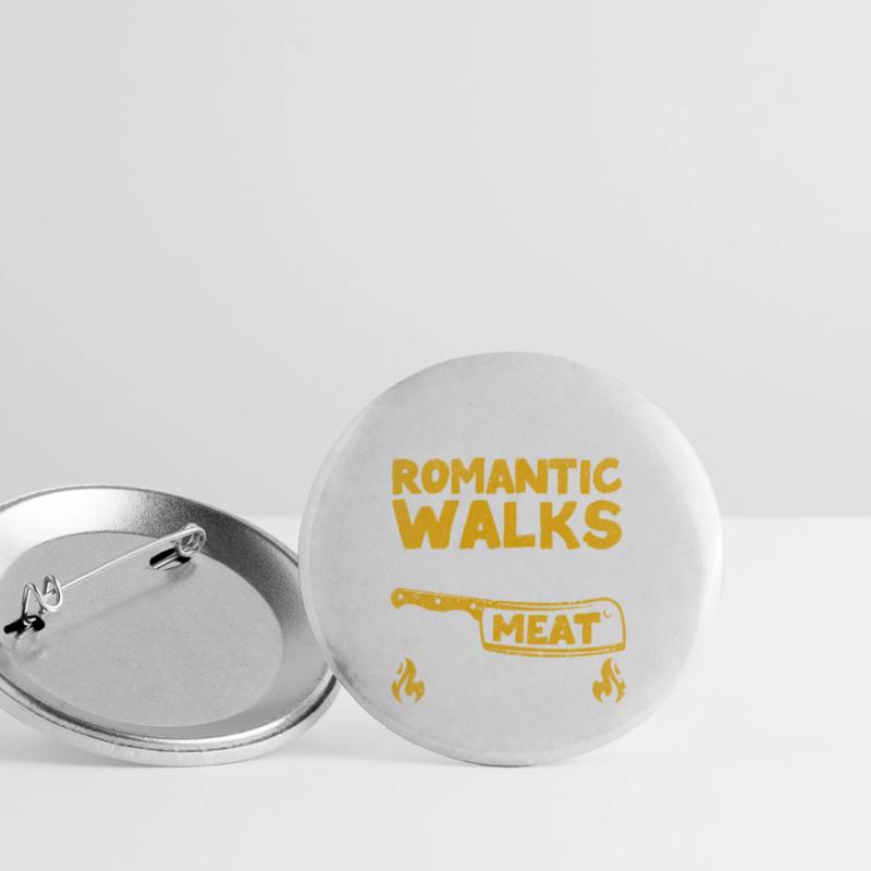 I enjoy romantic walks Fun BBQ Buttons large 2.2''/56 mm (5-pack)