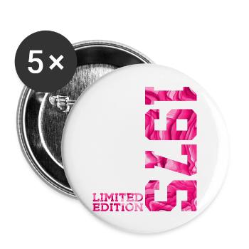 51ST BIRTHDAY PINK LIMITED EDITION 1975 - Buttons large 2.2''/56 mm (5-pack) - white - Front