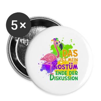Das Ist Mein Kostüm Ende Der Diskussion - Buttons groß 56 mm (5er Pack) - Weiß - Vorne