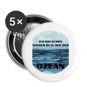Mallorca 2023 Party Hit Malle - Feiern, Bier, Spaß - Buttons groß 56 mm (5er Pack) - Weiß - Vorne