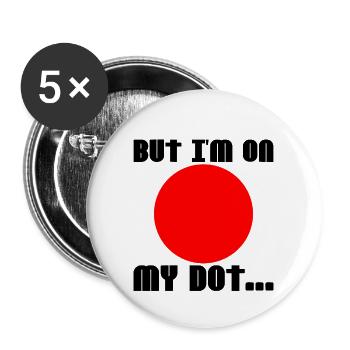Mais je suis sur mon point 2 - Lot de 5 grands badges (56 mm) - blanc - Devant
