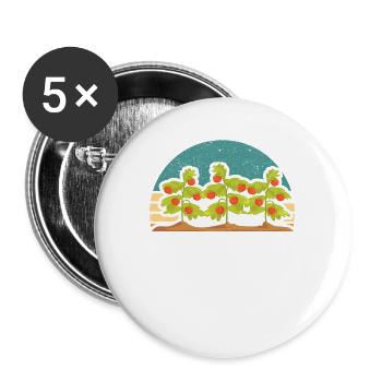 Tomato Plant Hobby Funny Gardening Vegetables - Buttons large 2.2''/56 mm (5-pack) - white - Front