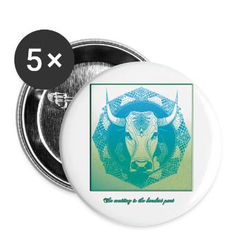 the waiting is the hardest part - Buttons groß 56 mm (5er Pack) - Weiß - Vorne