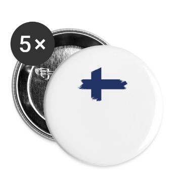 Finnland Dinge in der Freizeit Urlaub Geschenk - Buttons groß 56 mm (5er Pack) - Weiß - Vorne
