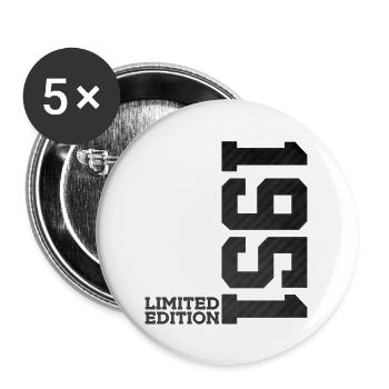 75TH BIRTHDAY LIMITED EDITION 1951 - Buttons large 2.2''/56 mm (5-pack) - white - Front