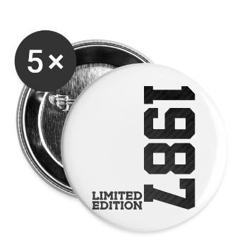 39. GEBURTSTAG LIMITED EDITION 1987 - Buttons groß 56 mm (5er Pack) - Weiß - Vorne