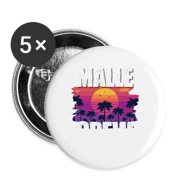 Tourisme Malle - Lot de 5 grands badges (56 mm) - blanc - Devant