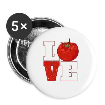 Love Tomato Gardening Vegetable Garden Plants - Buttons large 2.2''/56 mm (5-pack) - white - Front