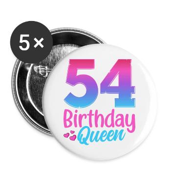 Birthday Queen 56 Geburtstag - Buttons large 2.2''/56 mm (5-pack) - white - Front