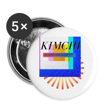 kimchi definition Korean Saying English - Buttons large 2.2''/56 mm (5-pack) - white - Front