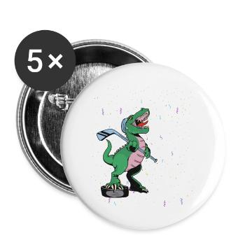 Rawr I'm 9 9th Birthday Party T Rex Dinosaur - Buttons large 2.2''/56 mm (5-pack) - white - Front