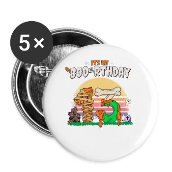 It's my Boo-rthday, Funny Halloween 13 Years Old - Buttons large 2.2''/56 mm (5-pack) - white - Front