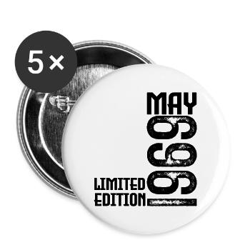 Cadeau may 1969. anniversary may 1969. Mai 1969. - Lot de 5 grands badges (56 mm) - blanc - Devant