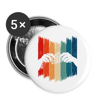 Retro Knitting Vintage Knitting - Buttons large 2.2''/56 mm (5-pack) - white - Front