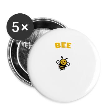 Abeille incroyable - Lot de 5 grands badges (56 mm) - blanc - Devant