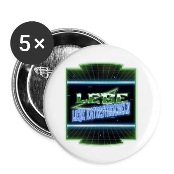 cool hauskatze spruch zitat humor raubkatze - Buttons groß 56 mm (5er Pack) - Weiß - Vorne