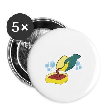 J’ai un plan de retraite, je prévois de faire du savon - Lot de 5 grands badges (56 mm) - blanc - Devant